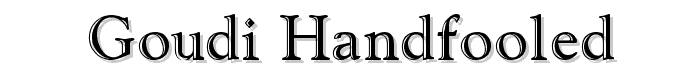 Goudi Handfooled font